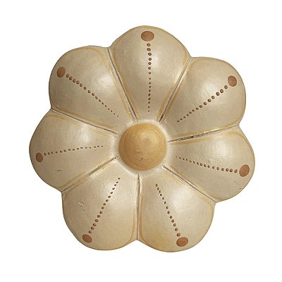 Flor de Parede 10Cm Bege Claro - Claudia - Vale do Jequitinhonha - MG