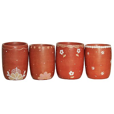 Conjunto com 4 Copos - Vale do Jequitinhonha - MG