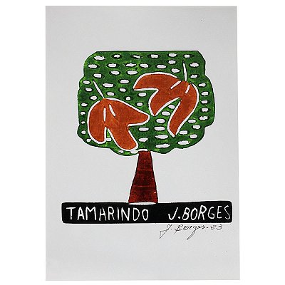 Xilogravura "Tamarindo" P - J. Borges - PE