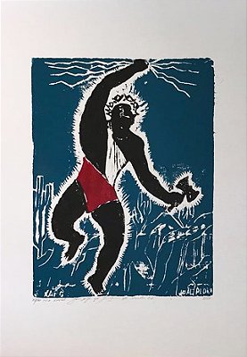 Xilogravura João Pedro "Xangô" G  - Numerada 06 de 100 - CE