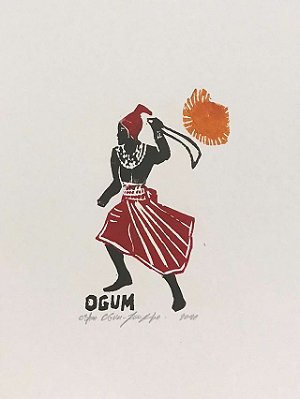 Xilogravura "Ogum" P - João Pedro - CE
