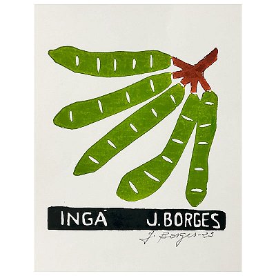 Xilogravura "Ingá" P - assinada por J. Borges - PE