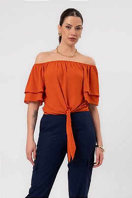 BLUSA OMBRO HELOÍSA PETIT CREPE DAMASCO