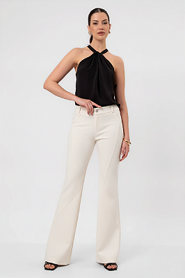 CALÇA FLARE BELLA OFF WHITE