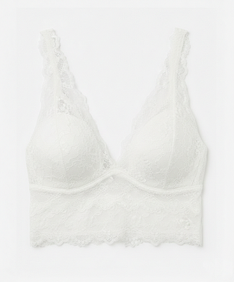 TOP CROPPED RENDA LACE OFF WHITE