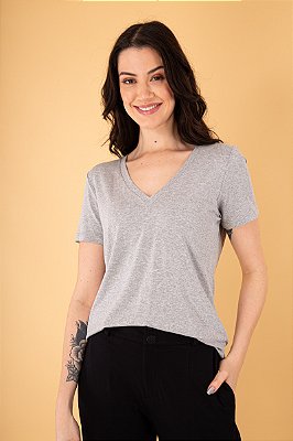 BLUSA T-SHIRT DEC.V NEW MESCLA