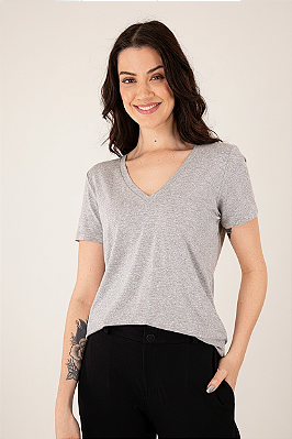 BLUSA T-SHIRT DEC.V NEW MESCLA