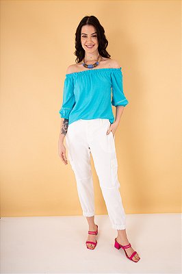 BLUSA MALU TURQUESA
