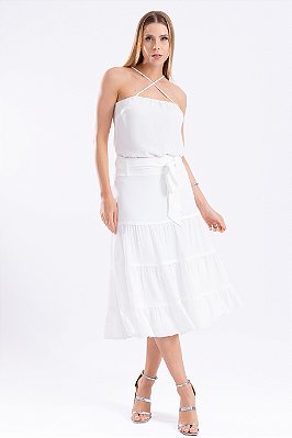 SAIA MIDI HELOÍSA OFF WHITE