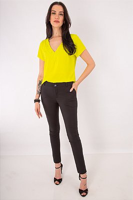 CALÇA SKINNY SARJA GABRIELA - PRETO