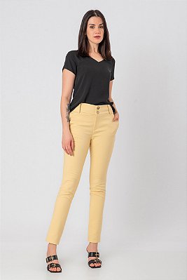 CALÇA SKINNY SARJA GABRIELA - BEGE