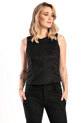 REGATA SUEDE DETALHE PRETO LARISSA