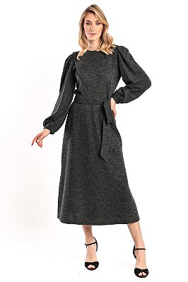 VESTIDO WOOL TECH PRETO BIA