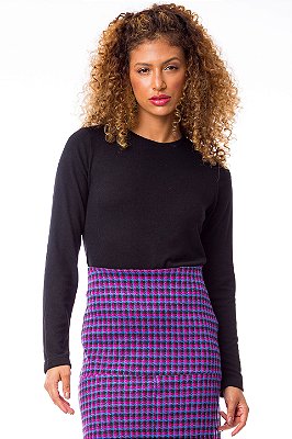 BLUSA MANGA LONGA PRETO EVELYN
