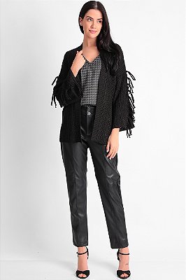 CASACO TRICOT PRETO ISA