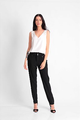 CALÇA CREPE PRETO EMILY