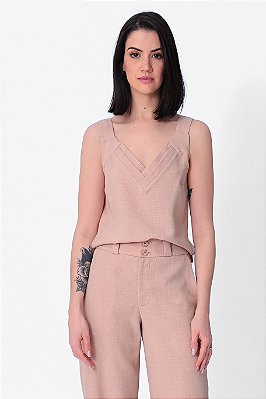 REGATA ALÇA LARGA CREPE LIDIA AREIA