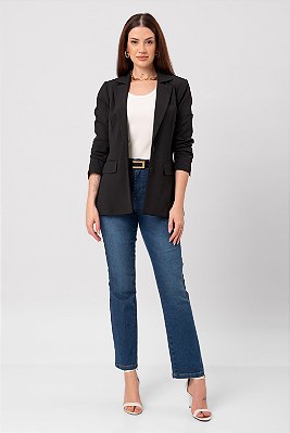 BLAZER CREPE PRETO EDUARDA SLIM