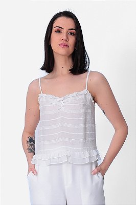 REGATA CREPE ALÇA OFF WHITE AYLA