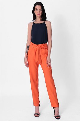 CALÇA VISCOSE LARANJA JANINE