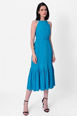 VESTIDO CREPE AZUL DANIELA