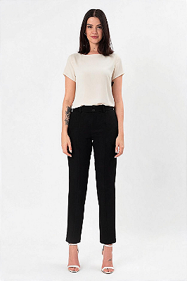 CALÇA SKINNY CREPE PRETA BELLA