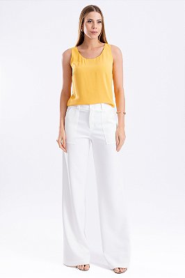 REGATA CREPE AMARELO LIA