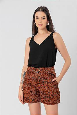 REGATA CREPE PRETO NEW CLAUDIA