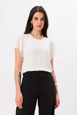 BLUSA CREPE OFF WHITE THAÍS