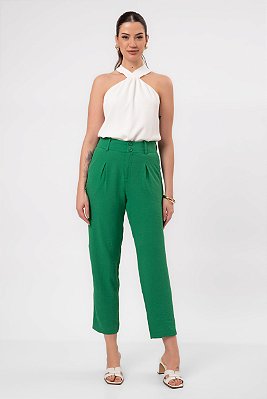 CALÇA CREPE VERDE JOLIE
