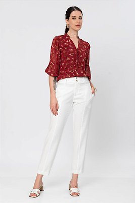 CALÇA OFF WHITE NEW MARY