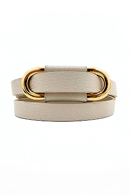 CINTO FINO GELO FIVELA DOURADA