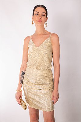 SAIA BRILHO DOURADO LAVINIA