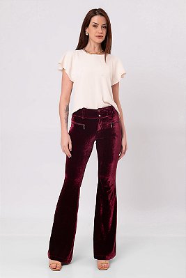 CALÇA VELUDO VELVET WINE