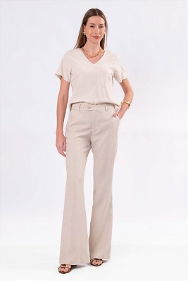 CALÇA FLARE MARIANA NATURAL