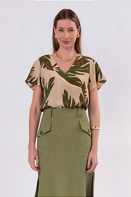 BLUSA RAÍZES ESTAMPADA