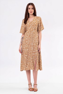 VESTIDO MIDI ASTRAL OCRE