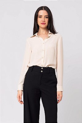 CAMISA PETIT CREPE ESSENTIAL CREAM