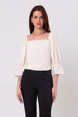 BLUSA LASTEX YASMIN OFF WHITE