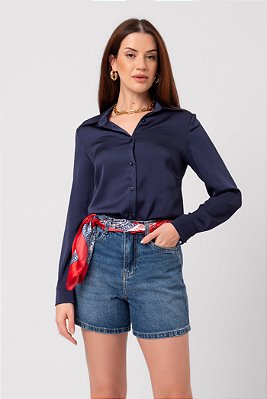 CAMISA CARINA AZUL MARINHO