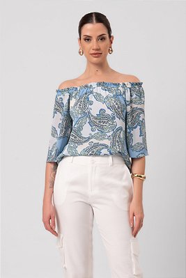 BLUSA PROFUNDEZAS ESTAMPADA