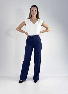 CALÇA RETA CLASSIC MARINHO