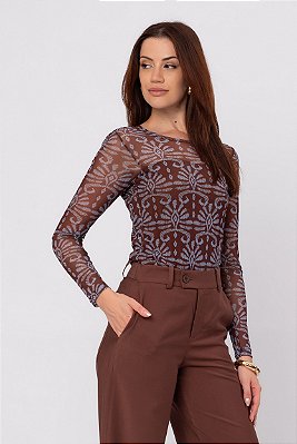 BLUSA TULE TRAMA SKY