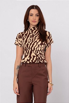 BLUSA PRINT BROWN