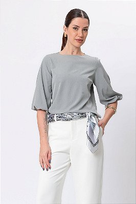 BLUSA 3/4 LONDRES LIGHT GREY