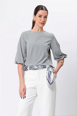 BLUSA 3/4 LONDRES LIGHT GREY