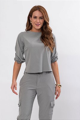 BLUSA 3/4 LONDRES LIGHT GREY
