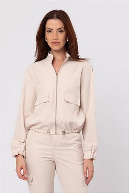 JAQUETA TECH MINIMAL BEGE