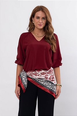 BLUSA NEW MANGA 3/4 FRANÇA CHERRY