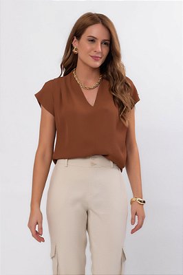 BLUSA MAYA CARAMEL